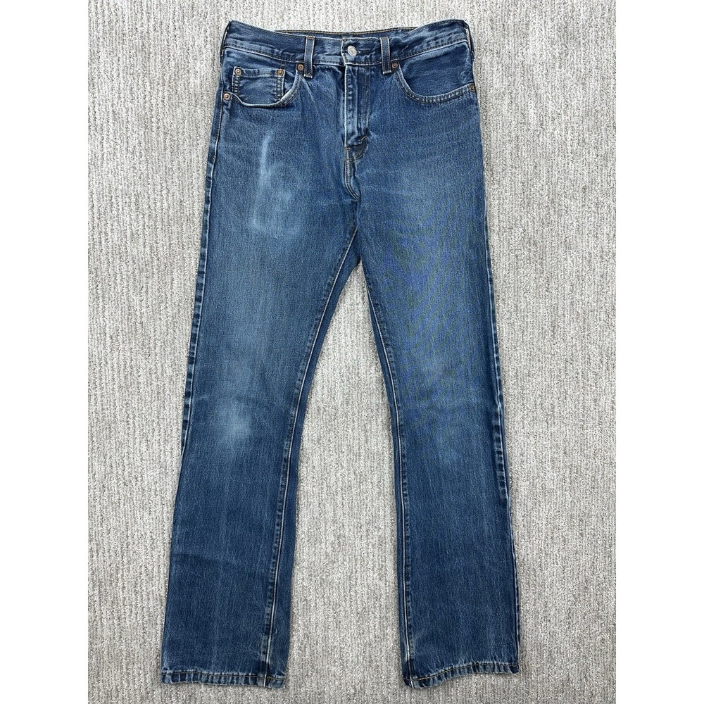 Levis 517 Jeans Mens 30x34 Blue Bootcut Western Faded Blue Workwear Pants